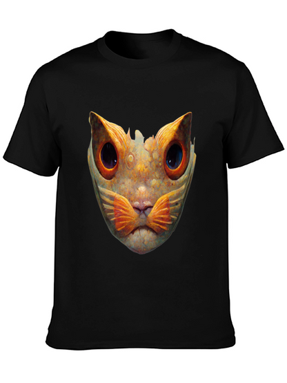Abstract Cat Graphic T-Shirt