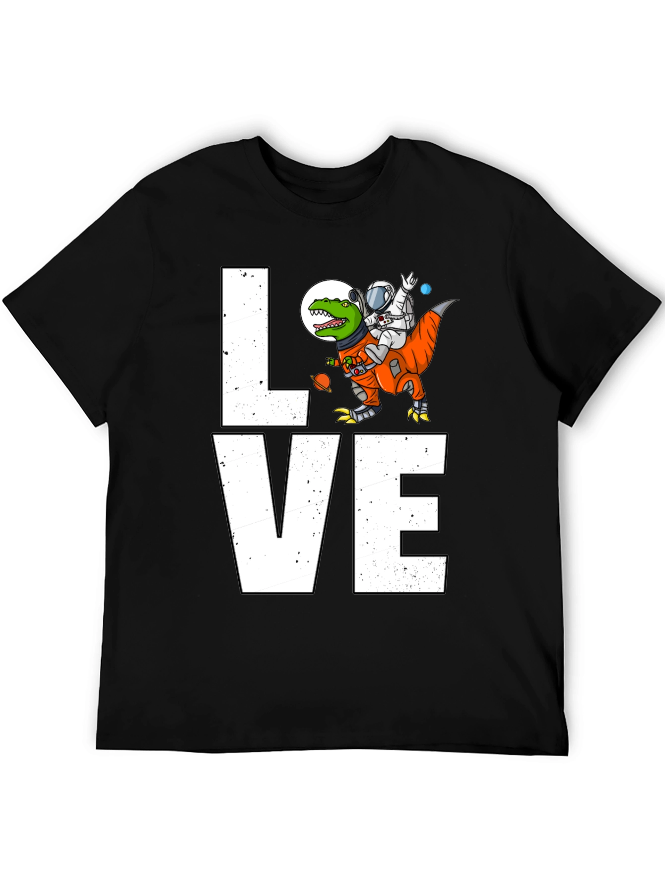 Astronaut Riding Dinosaur LOVE T-Shirt