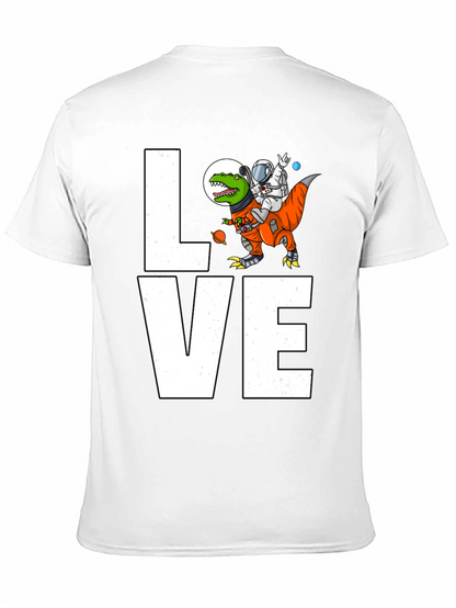 Astronaut Riding Dinosaur LOVE T-Shirt