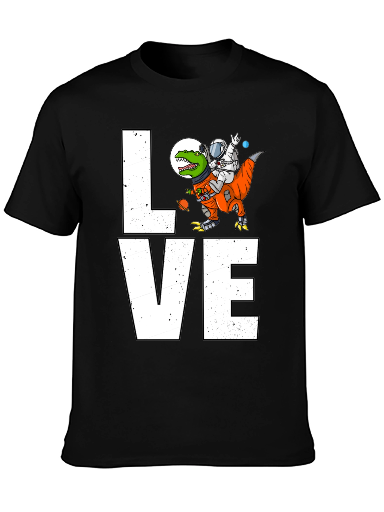 Astronaut Riding Dinosaur LOVE T-Shirt