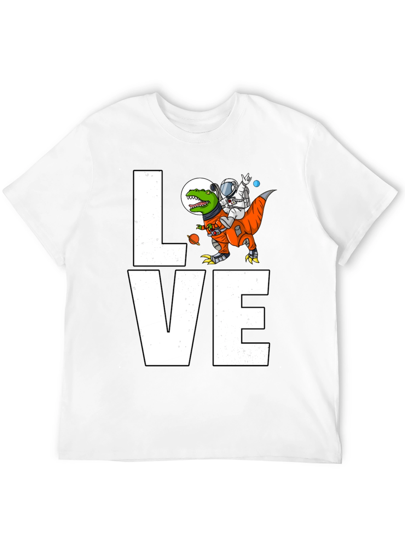 Astronaut Riding Dinosaur LOVE T-Shirt