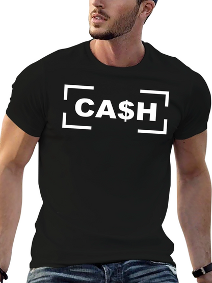 CASH Graphic Tee - Money Themed Black T-Shirt