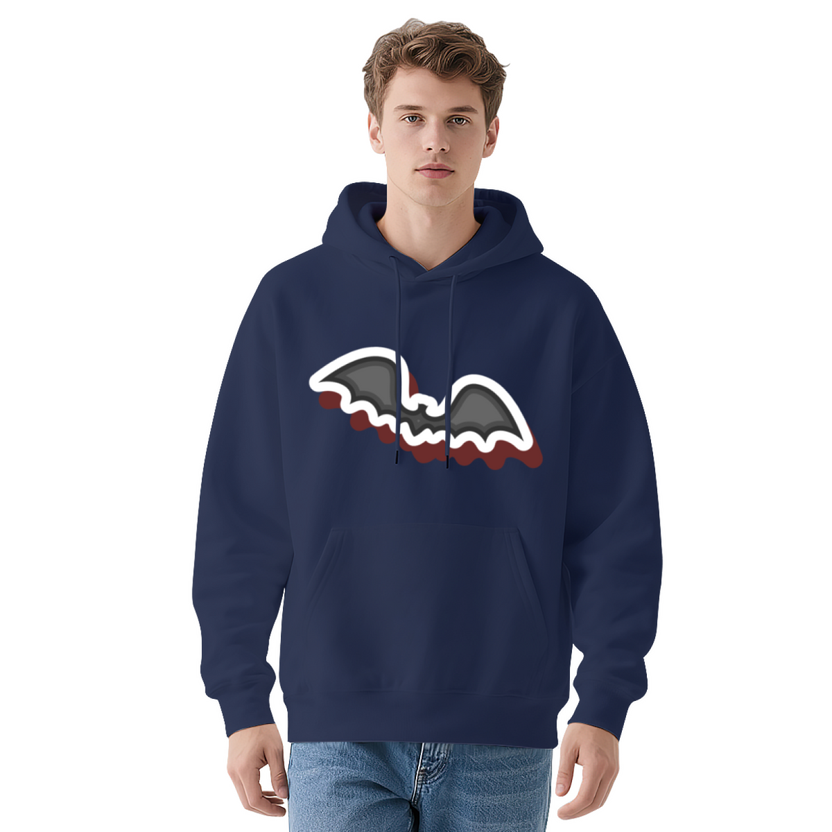Unisex Graphic Hoodie - Navy Blue Hoodie