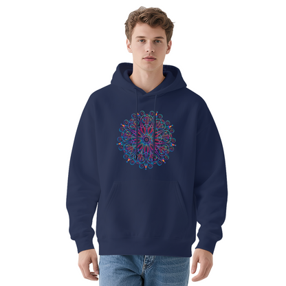 Neon Psychedelic Mandala Swirl Hoodie