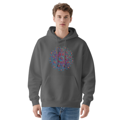 Neon Psychedelic Mandala Swirl Hoodie