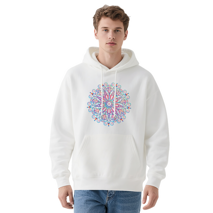 Neon Psychedelic Mandala Swirl Hoodie