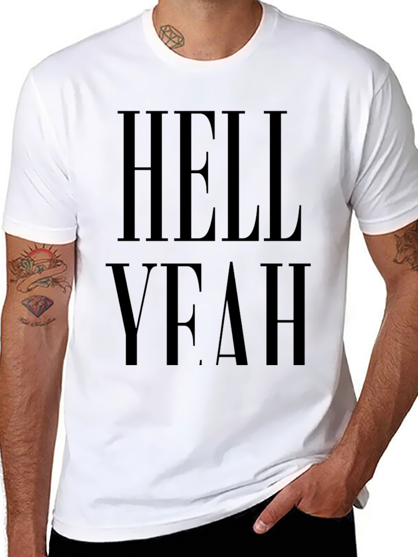 Hell Yeah Black Graphic T-Shirt Casual Wear