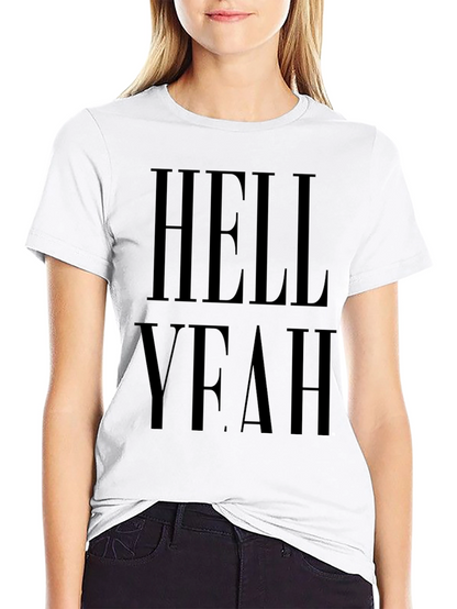Hell Yeah Black Graphic T-Shirt Casual Wear