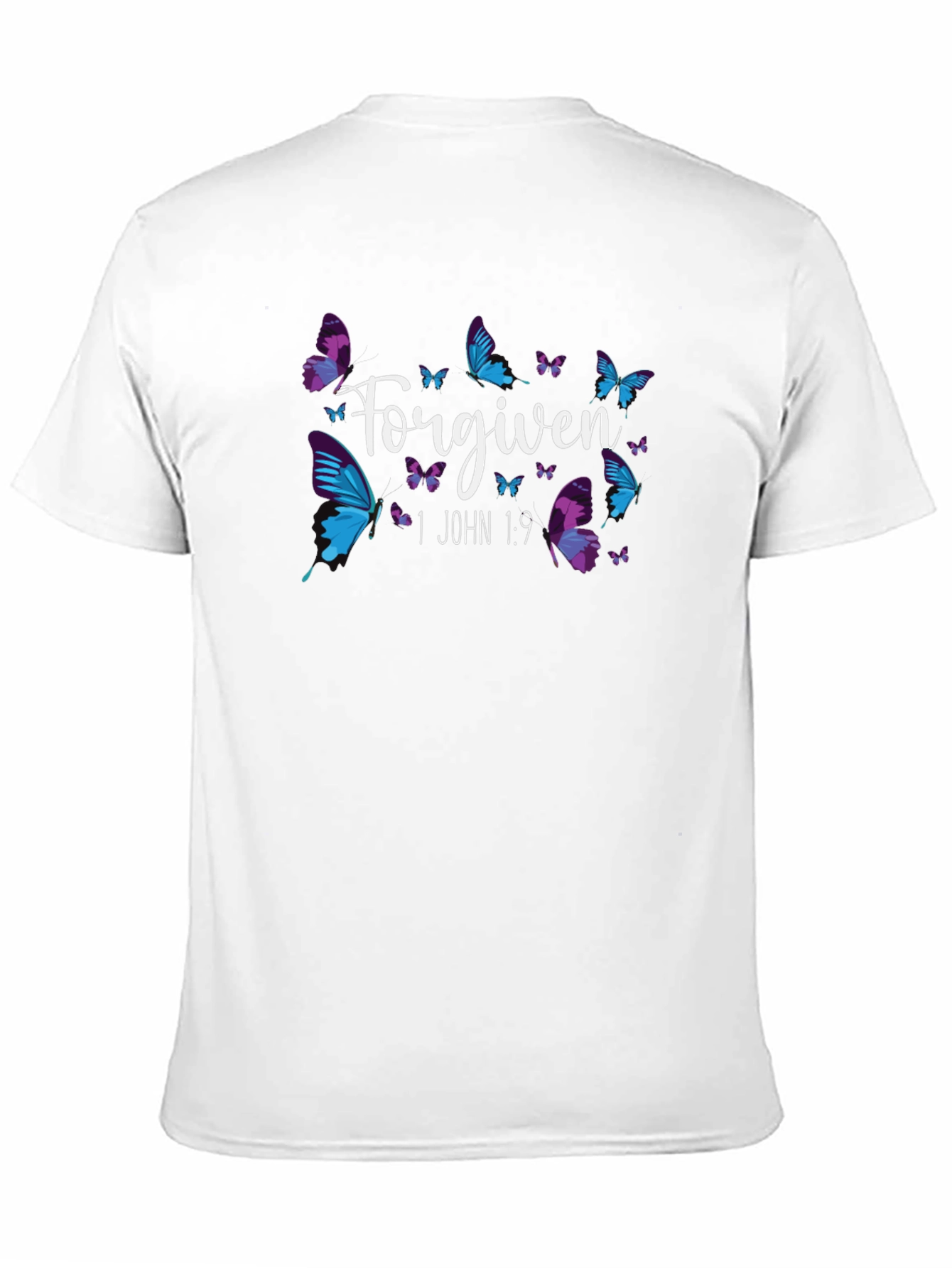 Forgiven Butterfly Graphic Black T-Shirt