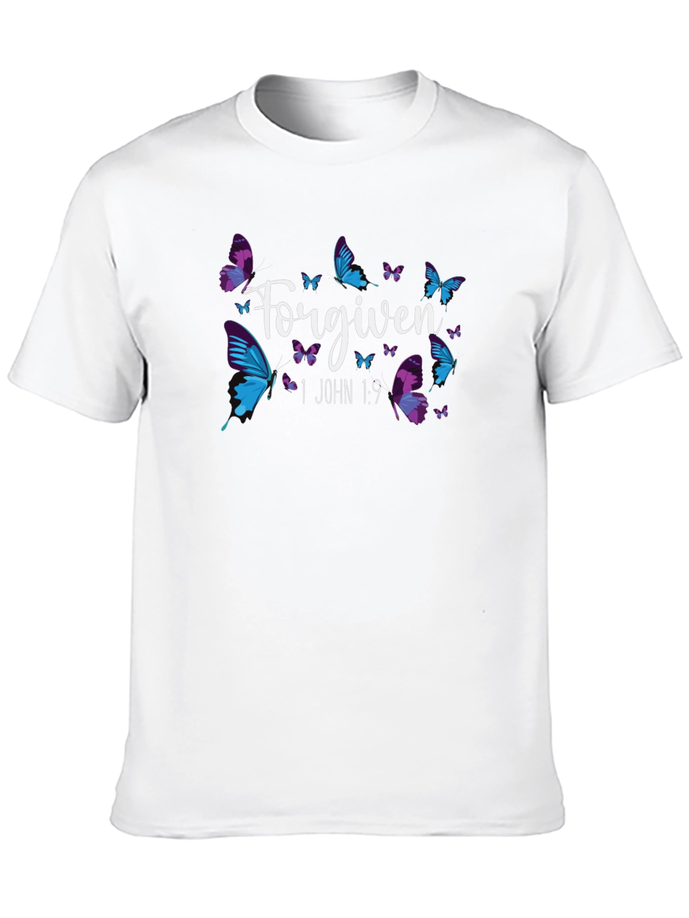 Forgiven Butterfly Graphic Black T-Shirt