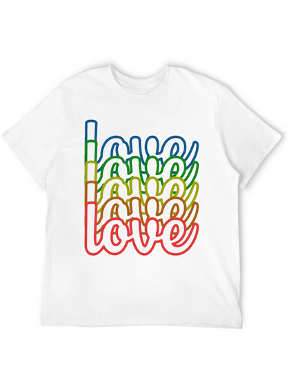 Rainbow Love Graphic Tee - Stylish Black T-Shirt