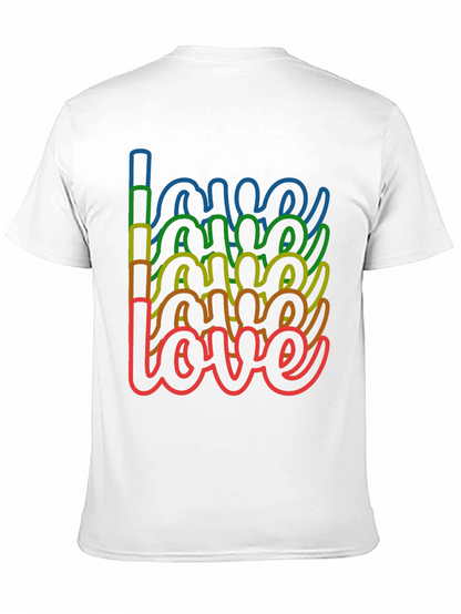 Rainbow Love Graphic Tee - Stylish Black T-Shirt