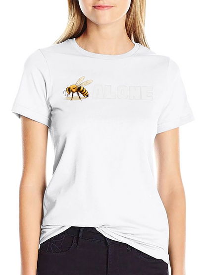 Bee Alone Graphic T-Shirt - Black