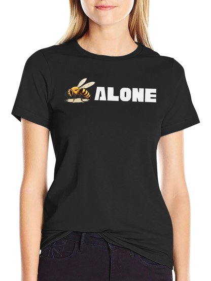 Bee Alone Graphic T-Shirt - Black