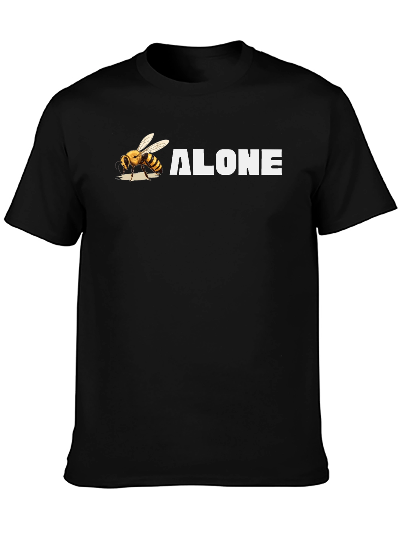 Bee Alone Graphic T-Shirt - Black