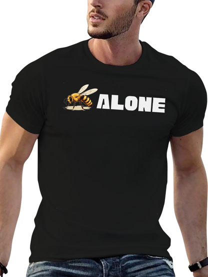 Bee Alone Graphic T-Shirt - Black