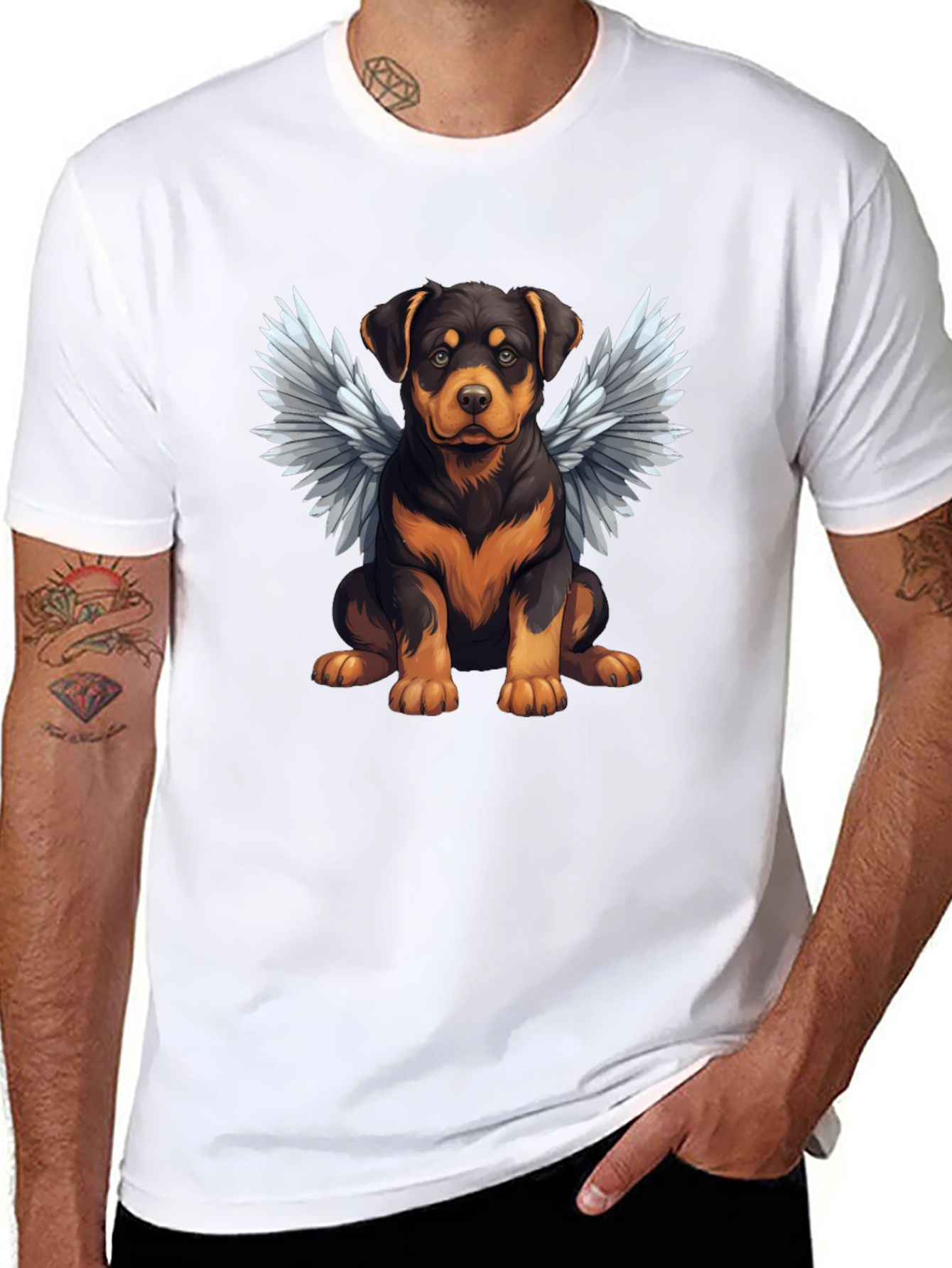 Angel Rottweiler Pet T-Shirt