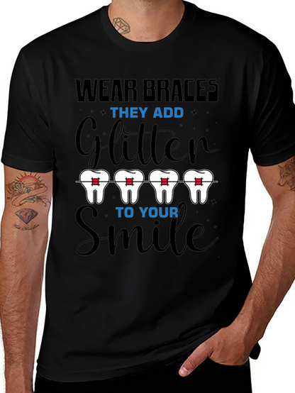 Wear Braces Glitter Smile T-Shirt
