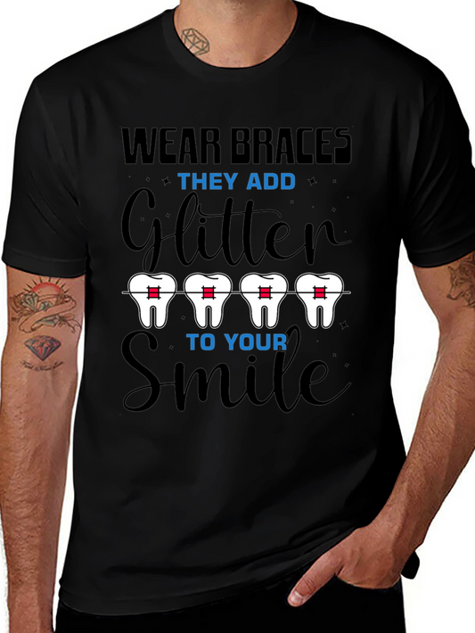 Wear Braces Glitter Smile T-Shirt