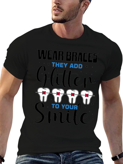 Wear Braces Glitter Smile T-Shirt