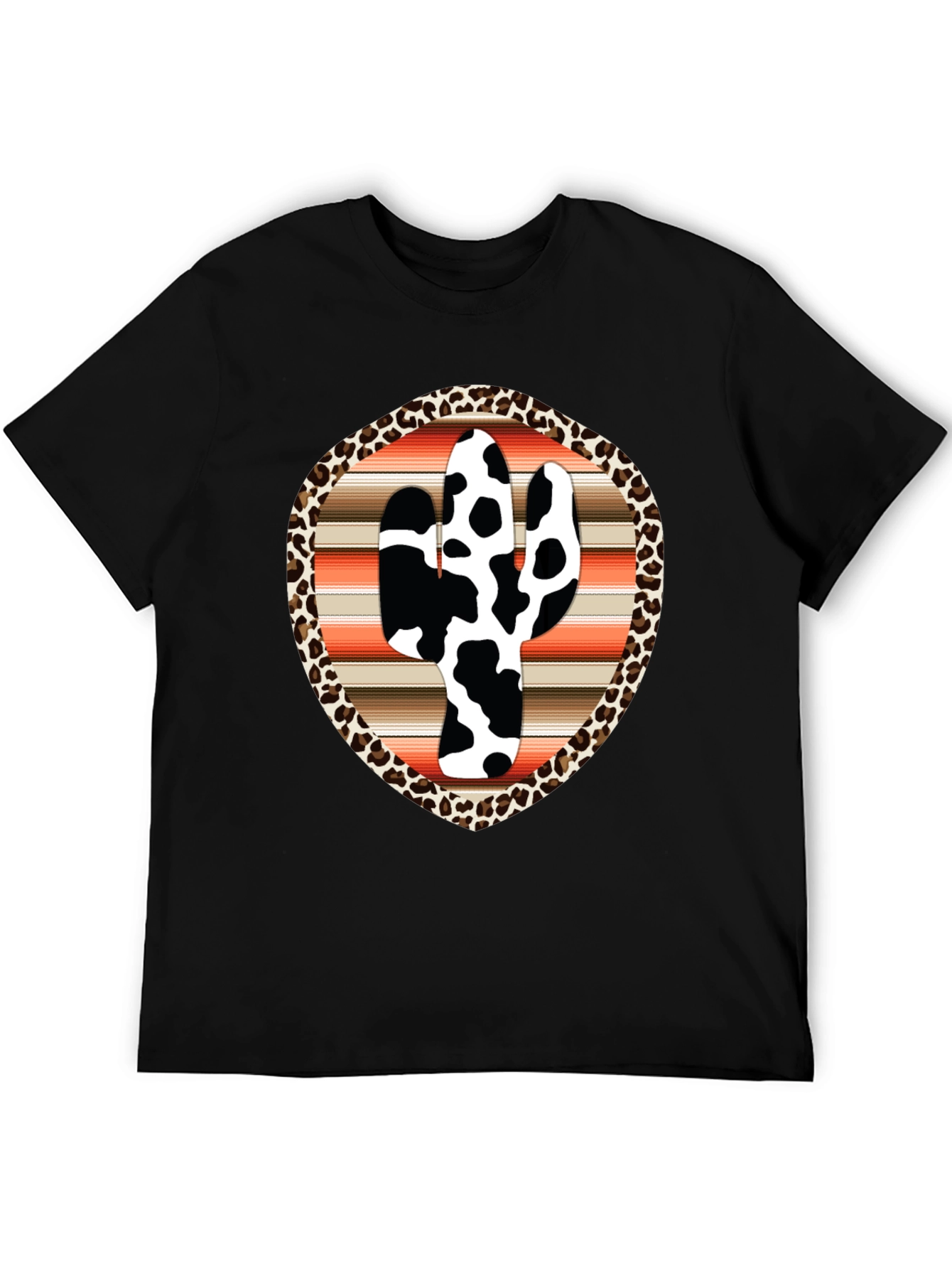 Cow Print Cactus Graphic Tee
