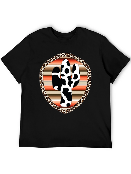 Cow Print Cactus Graphic Tee