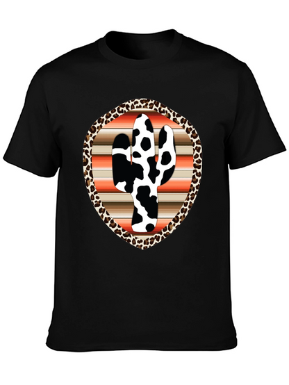 Cow Print Cactus Graphic Tee