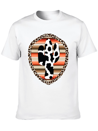 Cow Print Cactus Graphic Tee