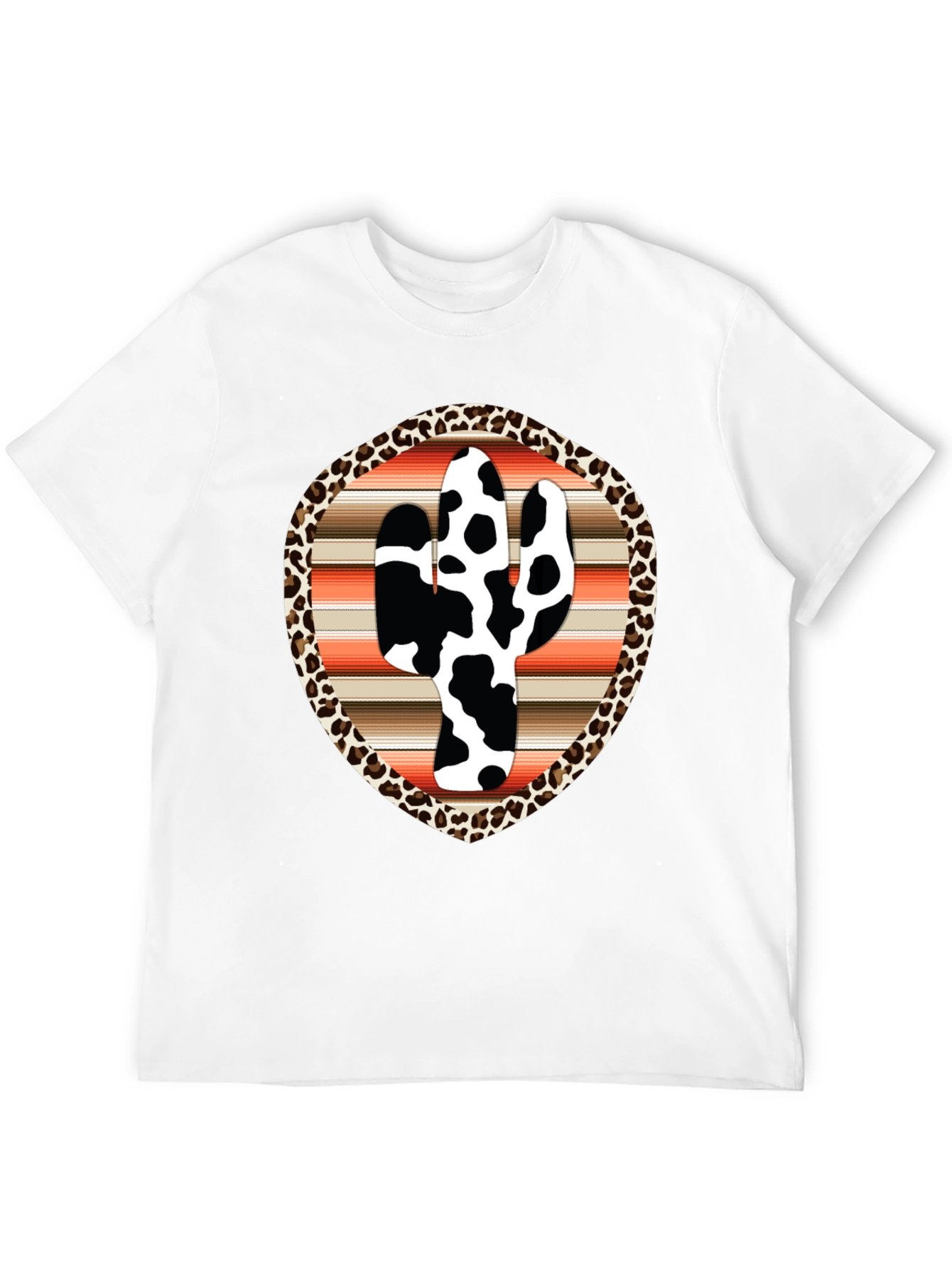 Cow Print Cactus Graphic Tee
