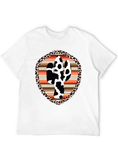 Cow Print Cactus Graphic Tee