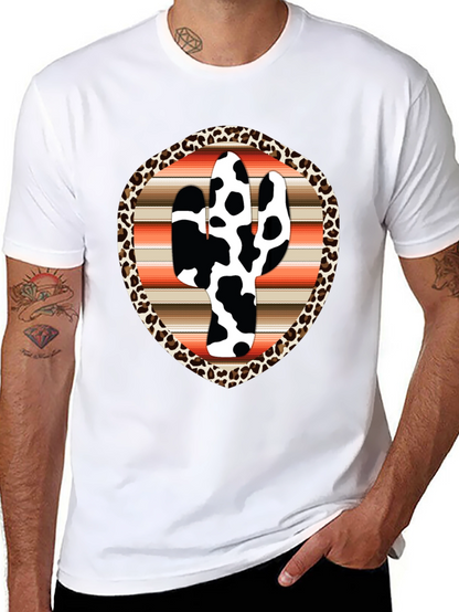 Cow Print Cactus Graphic Tee
