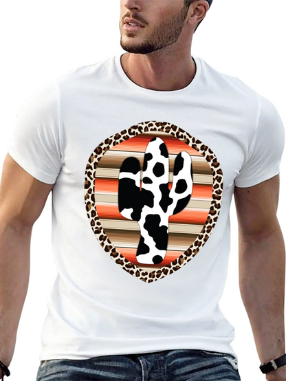 Cow Print Cactus Graphic Tee