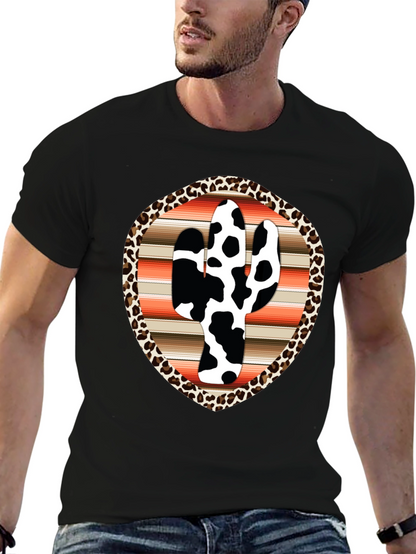 Cow Print Cactus Graphic Tee