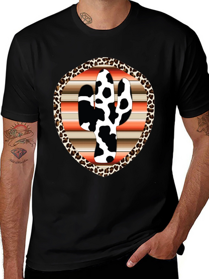 Cow Print Cactus Graphic Tee