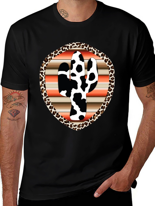 Cow Print Cactus Graphic Tee