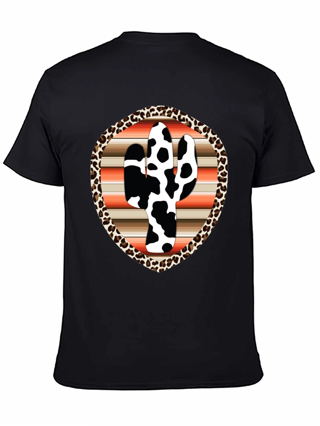 Cow Print Cactus Graphic Tee
