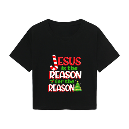 Jesus Is The Reason For The Season Christmas Crop Top
