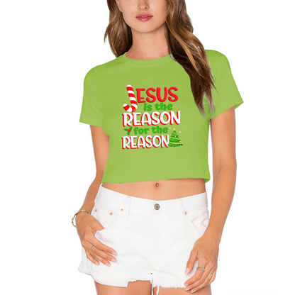 Jesus Is The Reason For The Season Christmas Crop Top