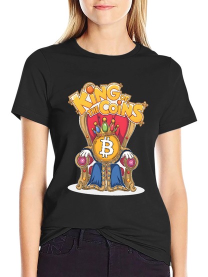 King of Coins Bitcoin Throne Graphic Tee