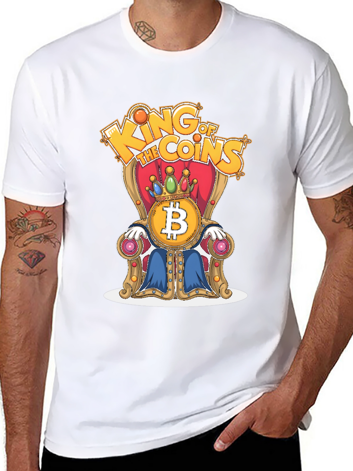 King of Coins Bitcoin Throne Graphic Tee