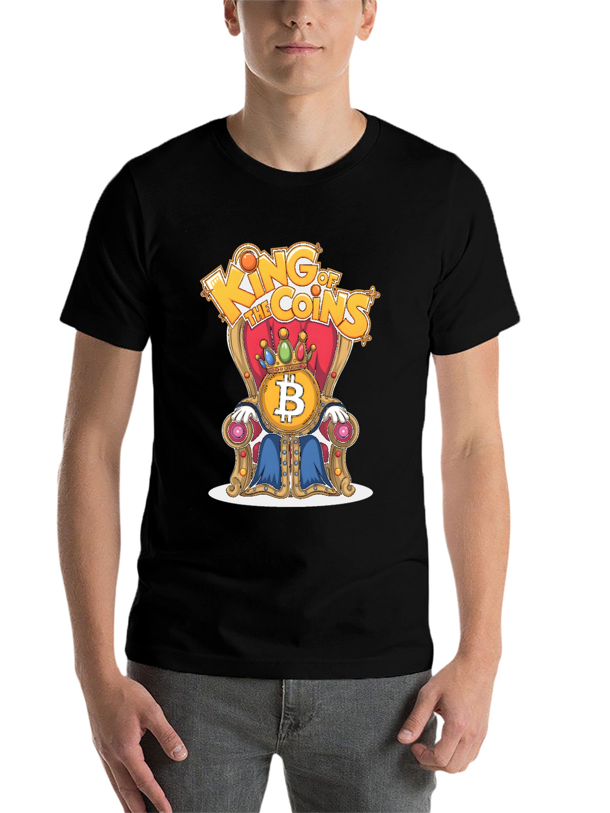King of Coins Bitcoin Throne Graphic Tee