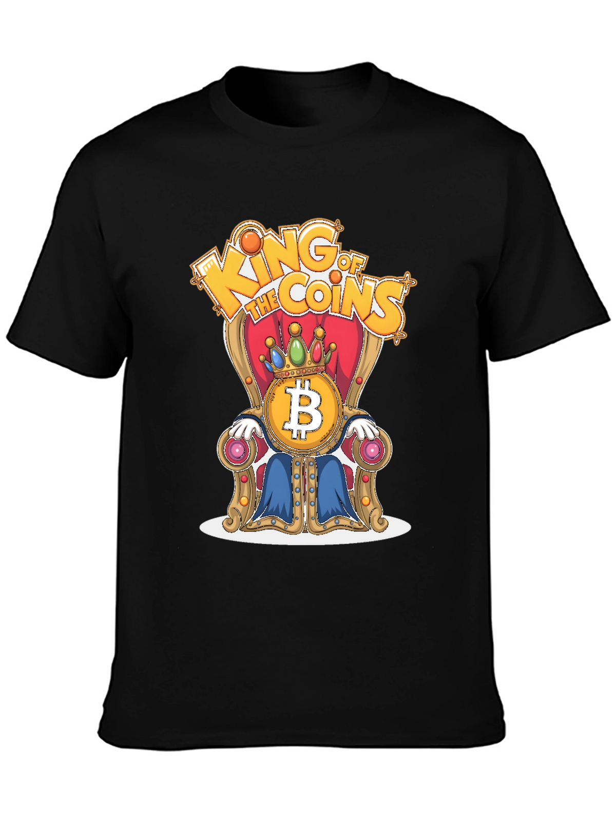 King of Coins Bitcoin Throne Graphic Tee