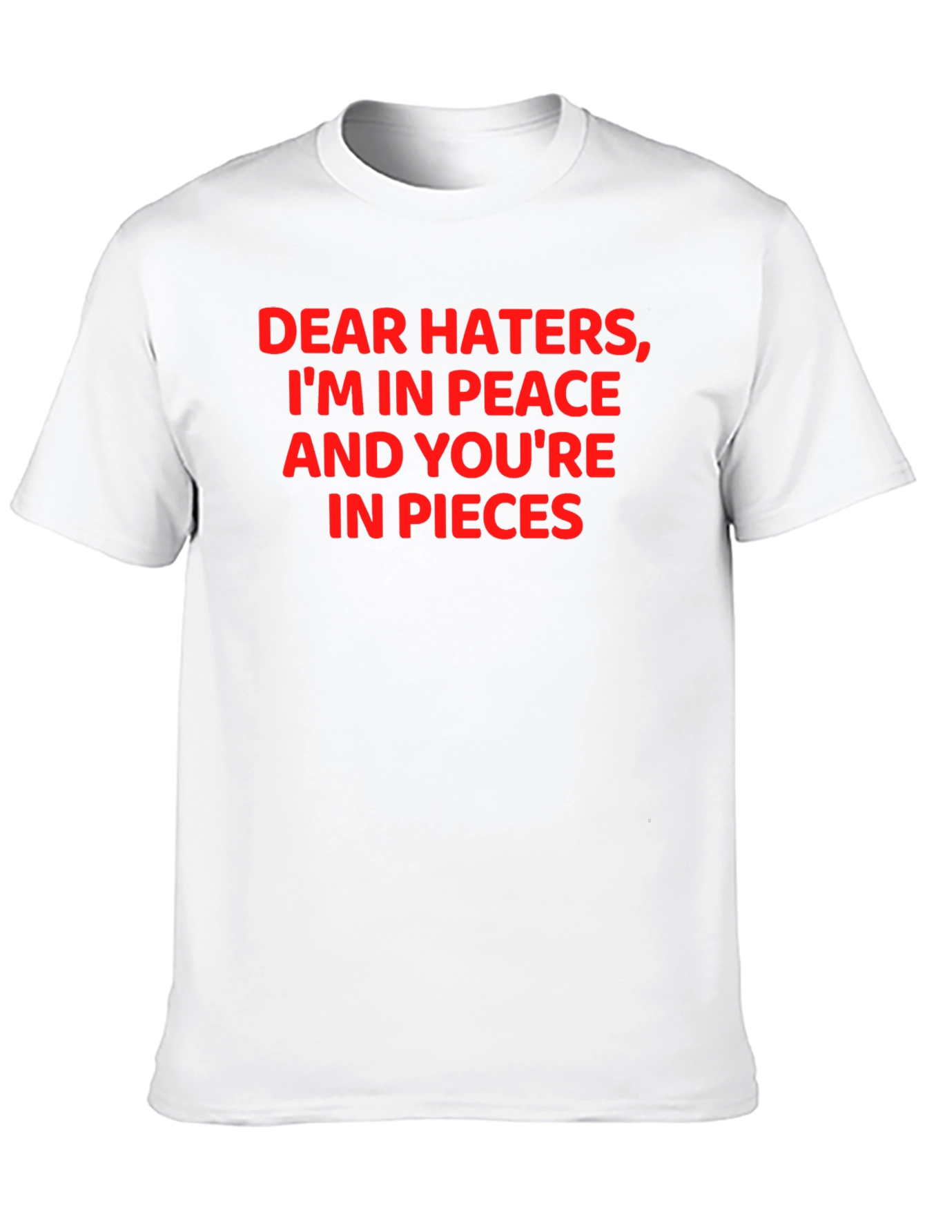 Dear Haters Funny Graphic T-Shirt