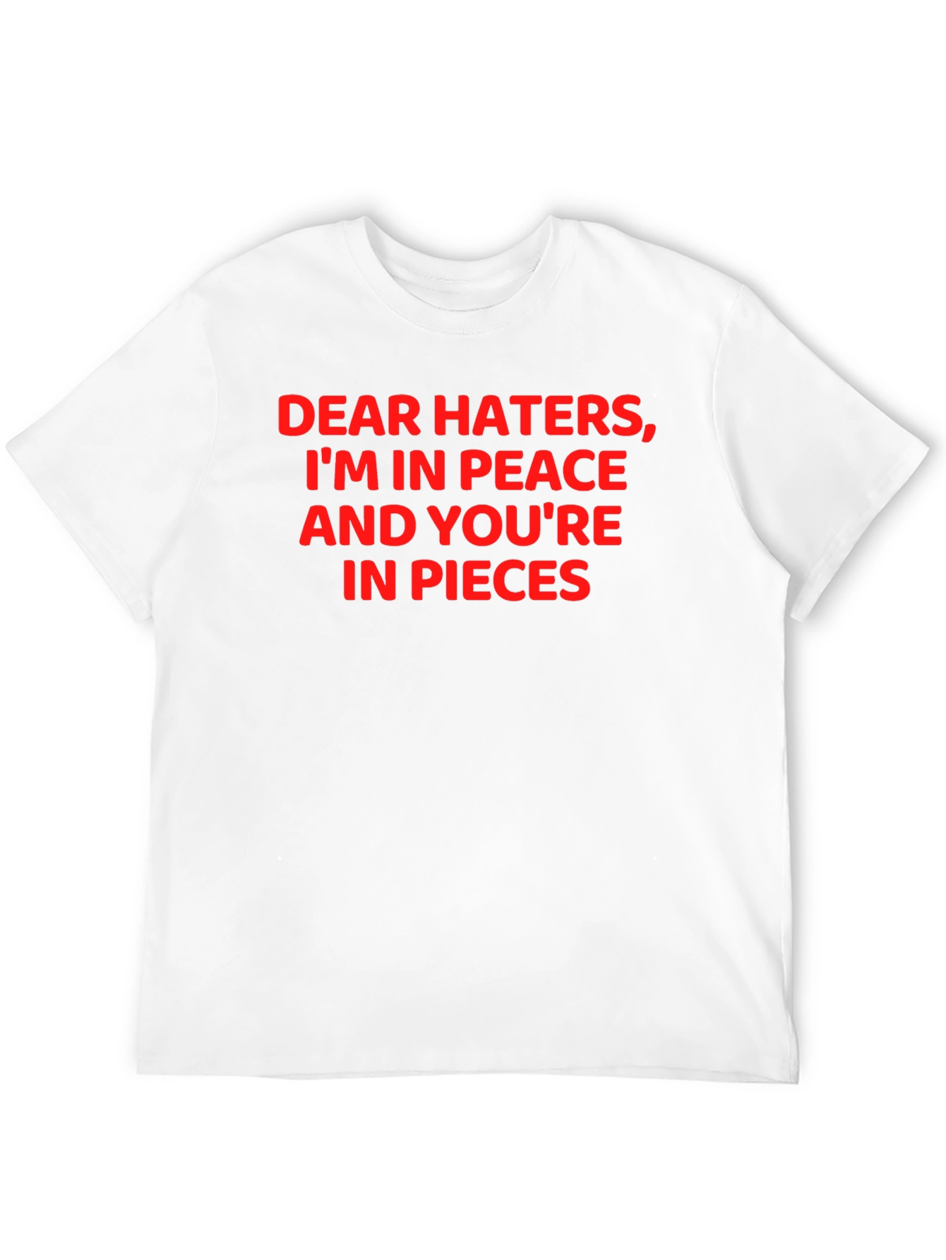 Dear Haters Funny Graphic T-Shirt