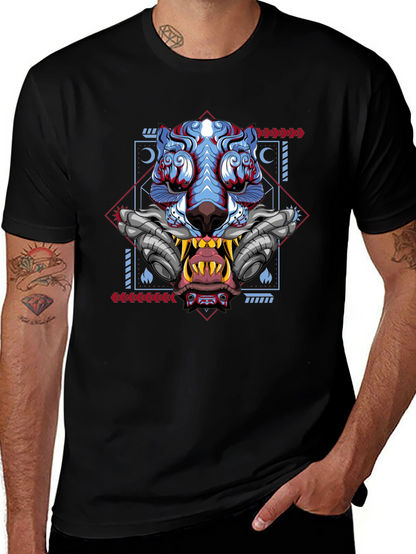 Cyberpunk Tiger Graphic Tee - Unique Style