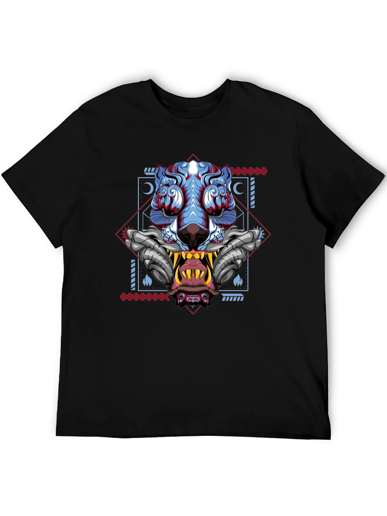 Cyberpunk Tiger Graphic Tee - Unique Style