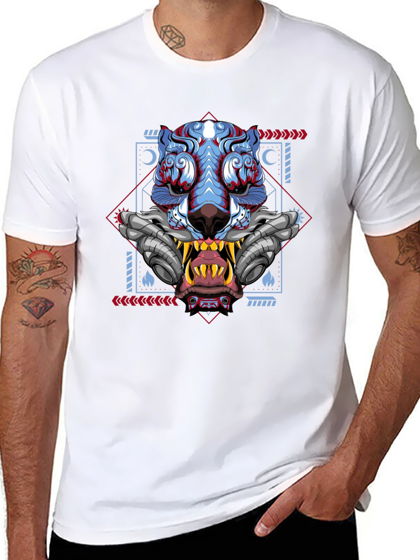 Cyberpunk Tiger Graphic Tee - Unique Style