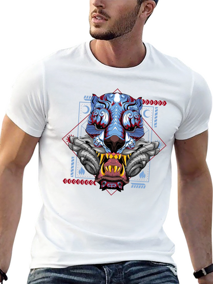 Cyberpunk Tiger Graphic Tee - Unique Style