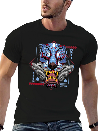 Cyberpunk Tiger Graphic Tee - Unique Style