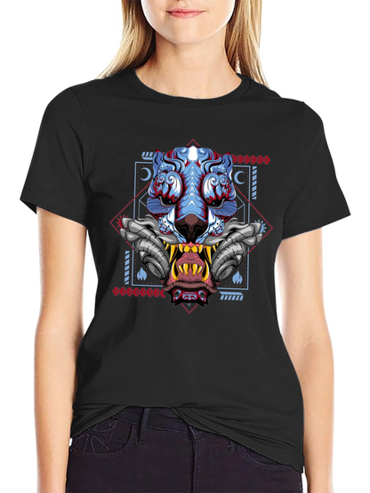 Cyberpunk Tiger Graphic Tee - Unique Style